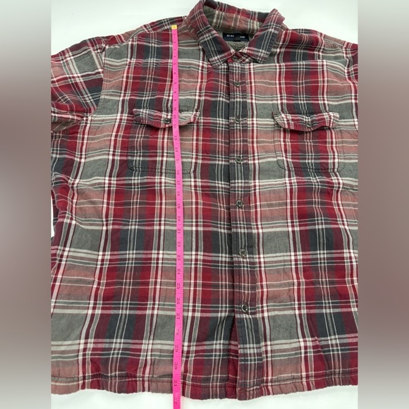 St. John's Bay Red and Gray Plaid Shirt - Picture 5 of 5